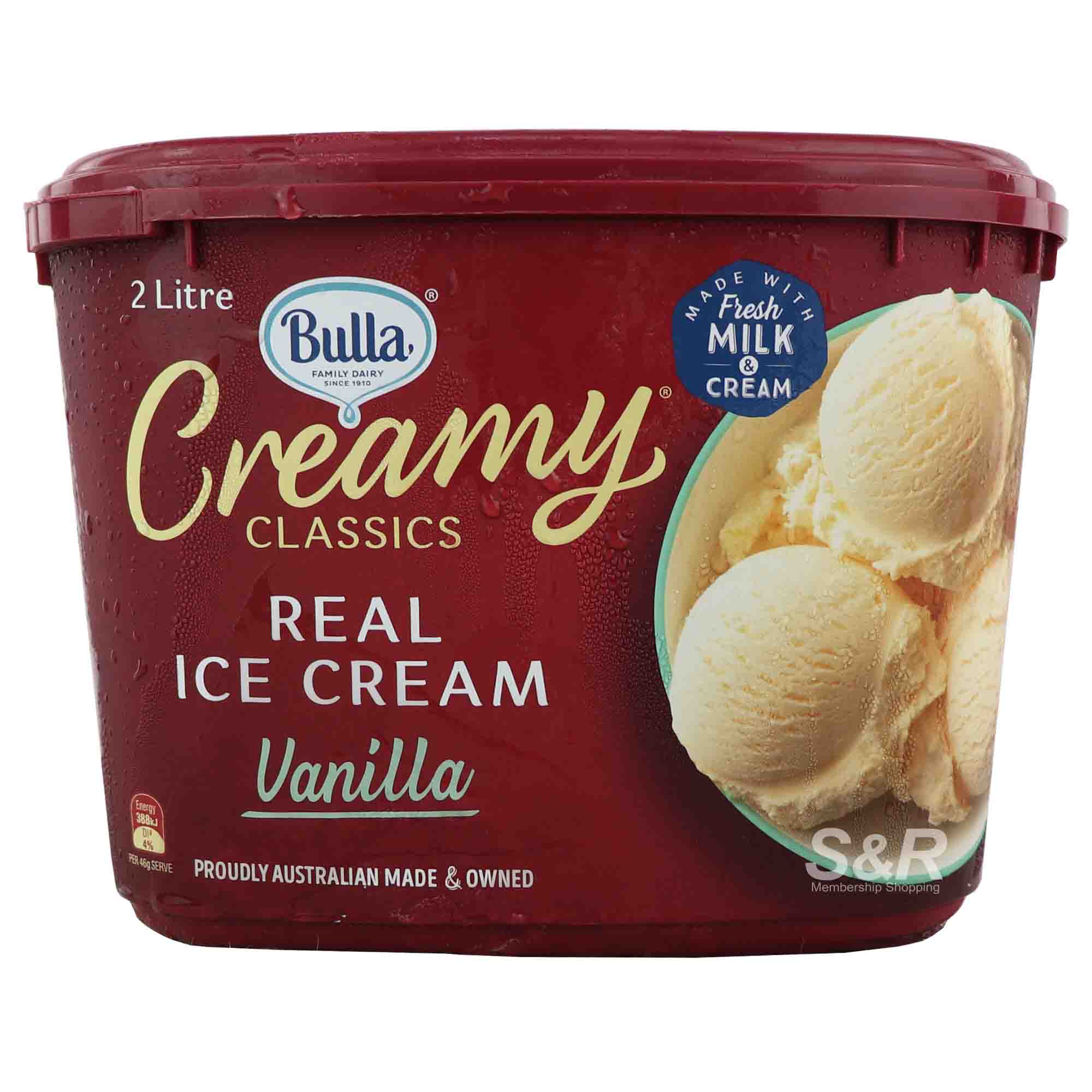 Bulla Creamy Classics Vanilla Ice Cream 2L